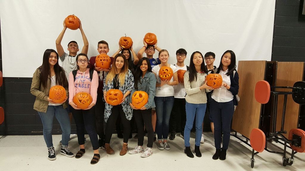 Pumpkin carving contest group- you all did a great job!